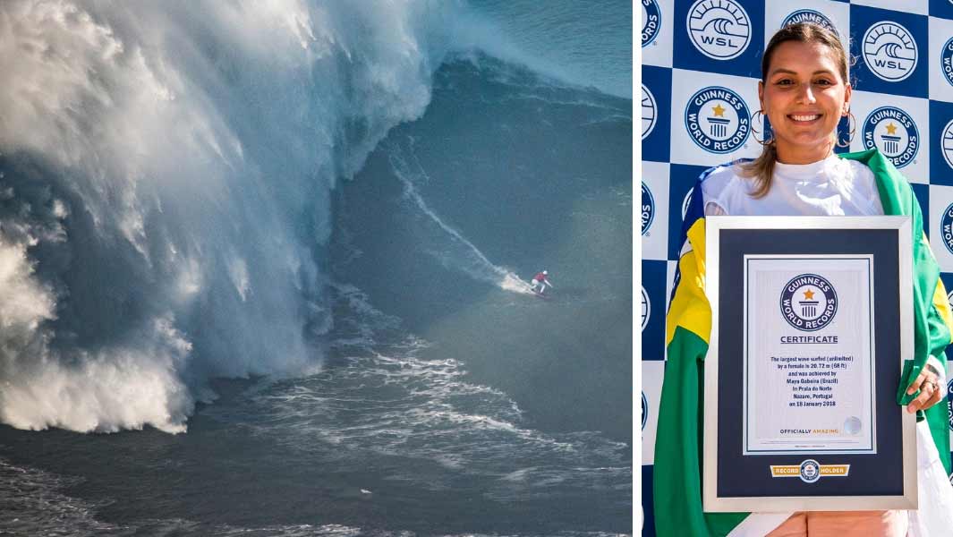Largest wave surfed female header