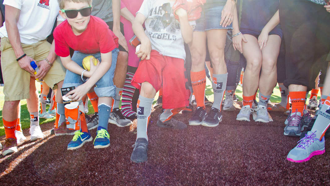 Largest gathering of people wearing mismatched socks