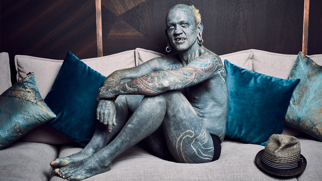 Lucky Diamond Rich most tattooed man