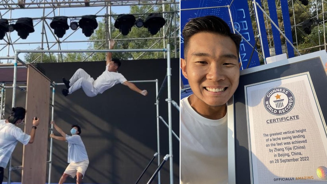 split-image-of-zhang-yi-jie-attempting-the-record-and-holding-gwr-certificate