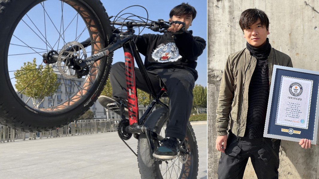 split-image-of-liang-han-riding-bike-and-holding-gwr-certificate