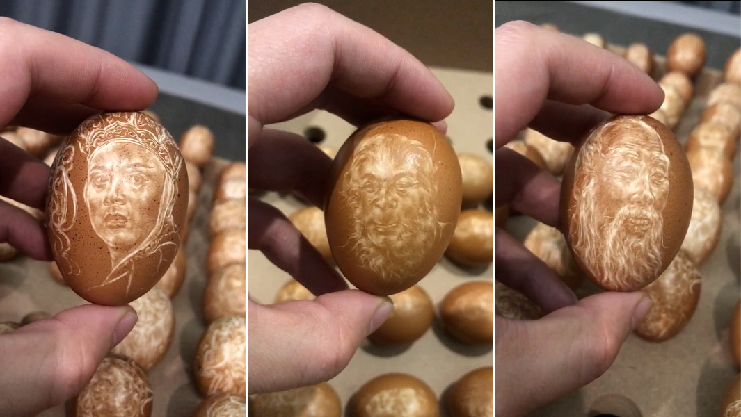 最大规模的蛋雕展示