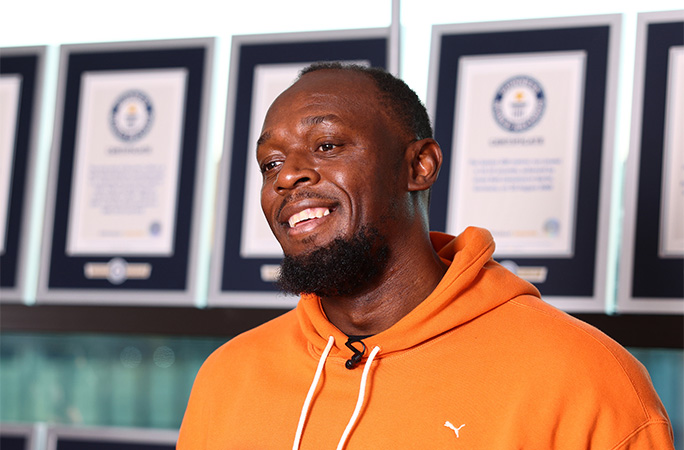 尤塞恩·博尔特（Usain Bolt）被正式授予“吉尼斯世界纪录ICON传奇人物“荣誉