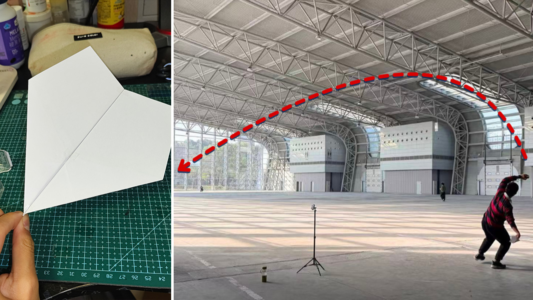 纸飞机飞行最远距离