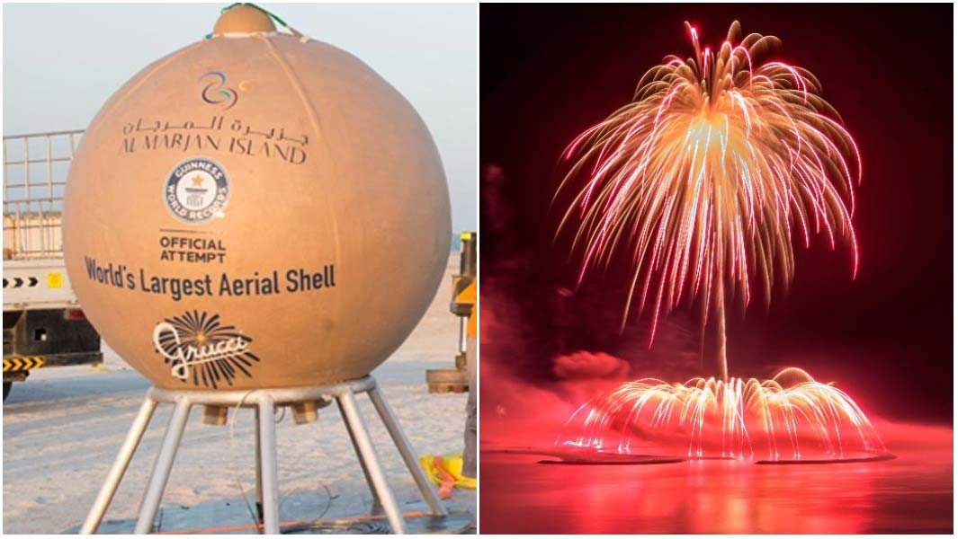 Largest aerial firework shell header