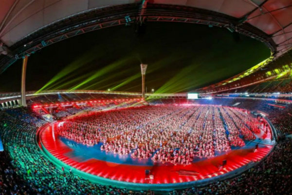 largest bamboo dance
