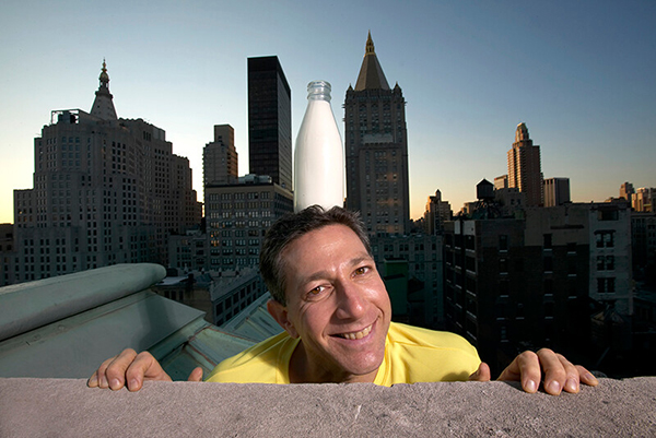 Ashrita Furman with milk bottle