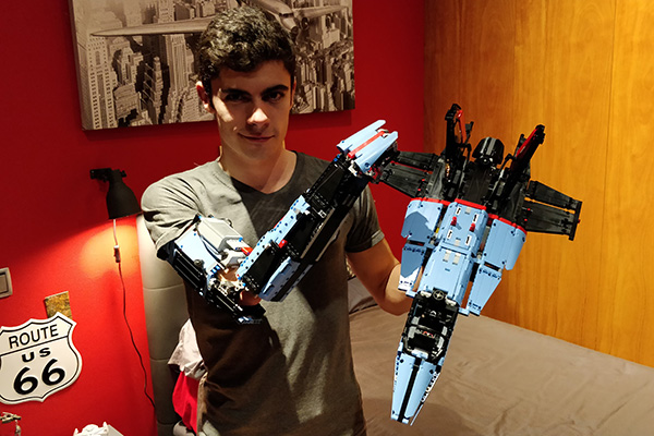 David Aguilar with lego