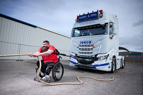 Dave Walsh pulling truck