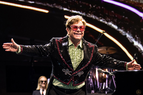 Elton John during concert